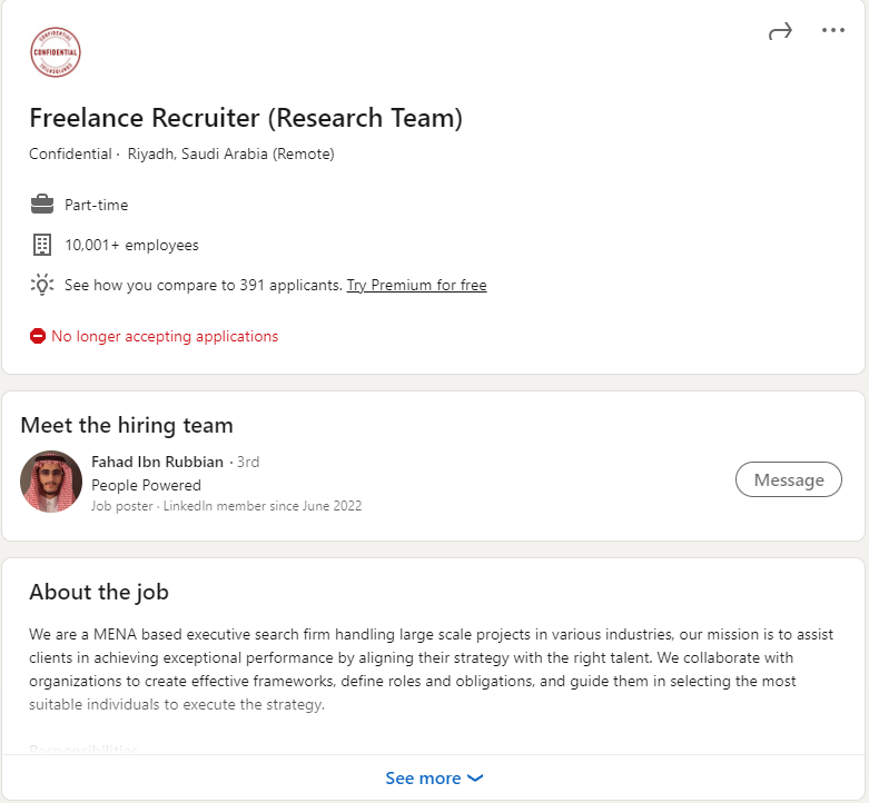 Freelance-Recruiter-Research-Team-Confidential-LinkedIn